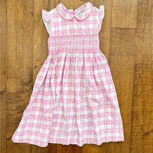 Vintage Laura Ashley Pink Gingham Cotton Dress 6 6x Cottagecore Coquette Darling